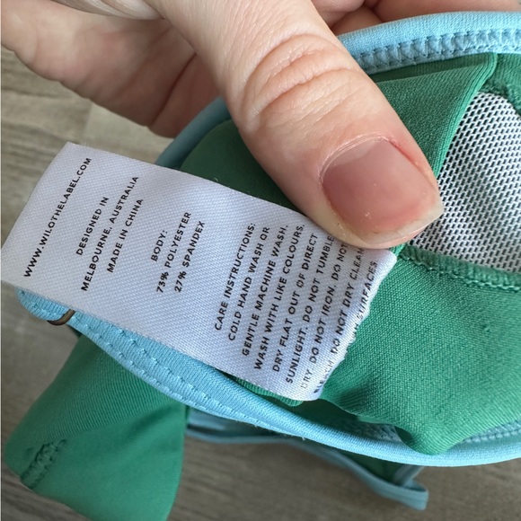 Wilo Green and Blue Longline Strappy Sports Bra Medium - Picture 6 of 8